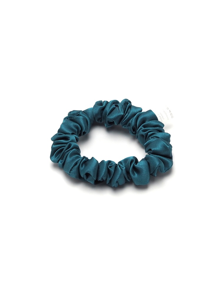 JGM-09 Satynowa gumka do w�os�w frotka scrunchie slim morska